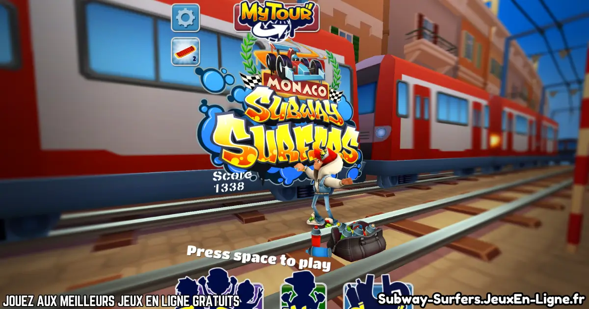 Écran d’accueil du jeu Subway Surfers Monaco en ligne gratuit